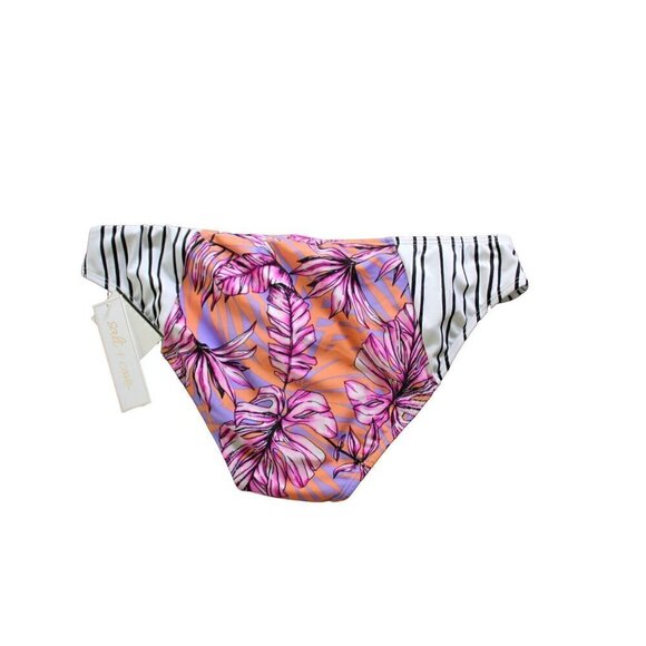 Salt + Cove Hawaii printed hipster bikini bottom lilac multicolor lining WomenXL - Picture 4 of 11